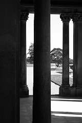 Witley Court - monochrome image of an entrance.